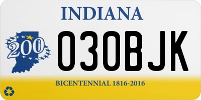 IN license plate 030BJK