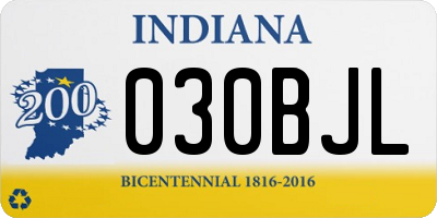 IN license plate 030BJL