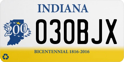 IN license plate 030BJX