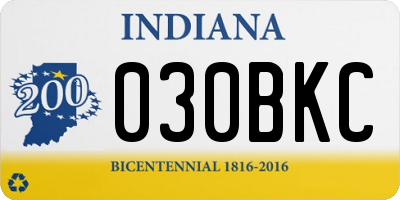 IN license plate 030BKC