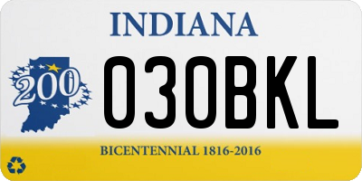 IN license plate 030BKL