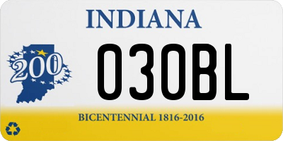 IN license plate 030BL