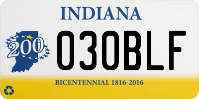IN license plate 030BLF
