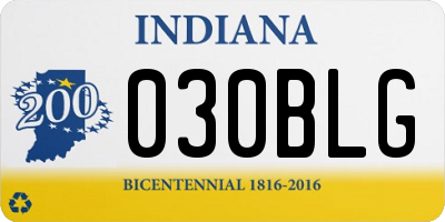 IN license plate 030BLG