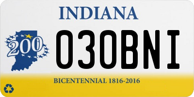 IN license plate 030BNI
