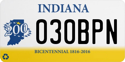 IN license plate 030BPN