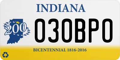 IN license plate 030BPO