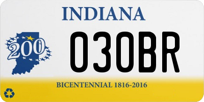 IN license plate 030BR
