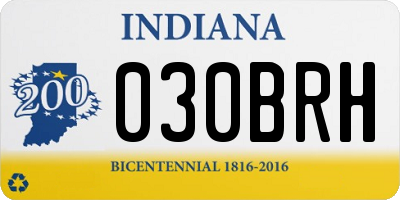 IN license plate 030BRH