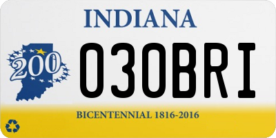 IN license plate 030BRI