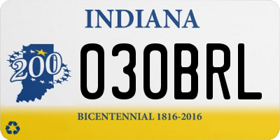 IN license plate 030BRL