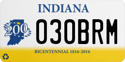IN license plate 030BRM