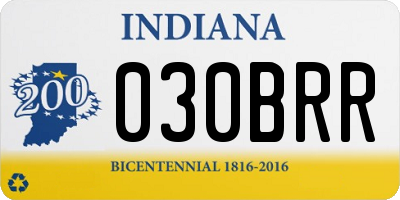 IN license plate 030BRR