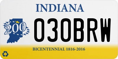 IN license plate 030BRW