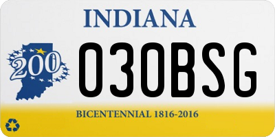 IN license plate 030BSG