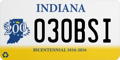 IN license plate 030BSI