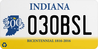 IN license plate 030BSL