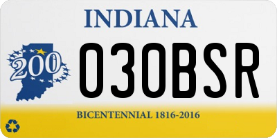 IN license plate 030BSR