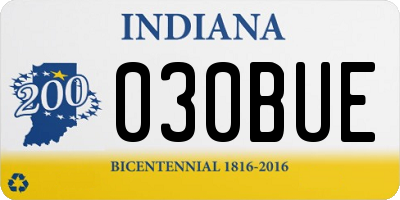 IN license plate 030BUE