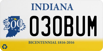 IN license plate 030BUM
