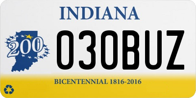 IN license plate 030BUZ