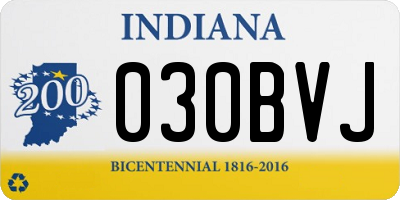 IN license plate 030BVJ