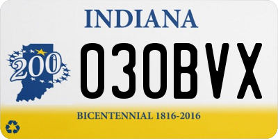 IN license plate 030BVX