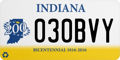 IN license plate 030BVY