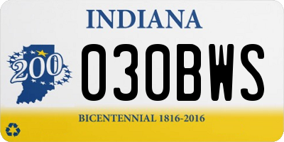 IN license plate 030BWS