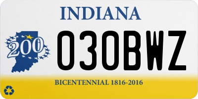 IN license plate 030BWZ
