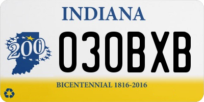 IN license plate 030BXB