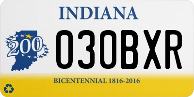 IN license plate 030BXR
