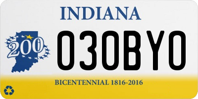 IN license plate 030BYO