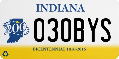 IN license plate 030BYS