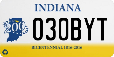 IN license plate 030BYT