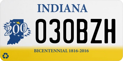 IN license plate 030BZH