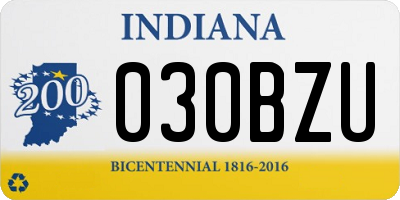 IN license plate 030BZU