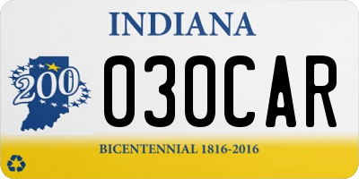 IN license plate 030CAR