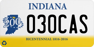 IN license plate 030CAS