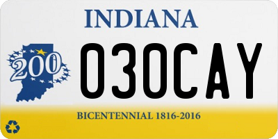 IN license plate 030CAY