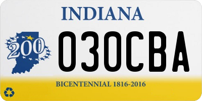 IN license plate 030CBA