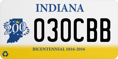 IN license plate 030CBB