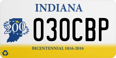IN license plate 030CBP