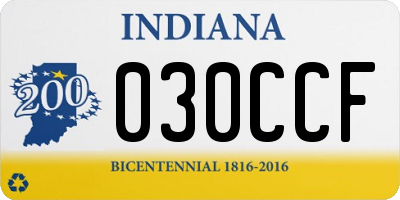 IN license plate 030CCF