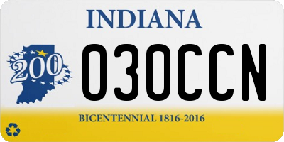 IN license plate 030CCN