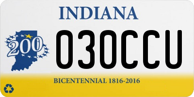 IN license plate 030CCU