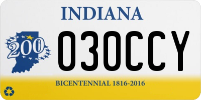 IN license plate 030CCY