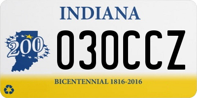 IN license plate 030CCZ