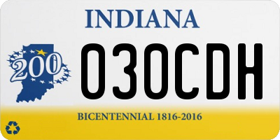 IN license plate 030CDH