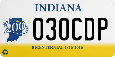 IN license plate 030CDP